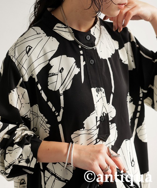 「antiqua」 長袖ワンピース ONESIZE ブラック レディース_画像6