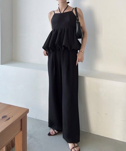 「Meiru」 セットアップ MEDIUM ダークベージュ レディース_画像2