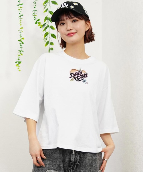 「SANTA CRUZ」 半袖Tシャツ L スミクロ レディース_画像4