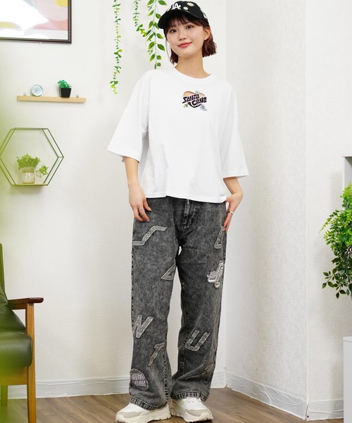 「SANTA CRUZ」 半袖Tシャツ L スミクロ レディース_画像7
