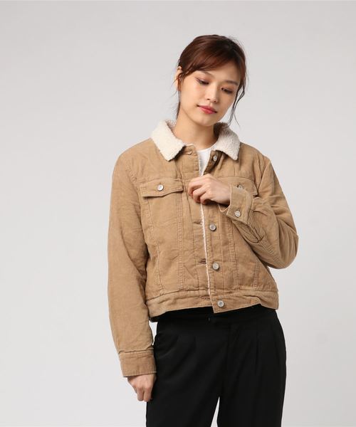 廃盤　TRUERELIGION コーデュロイ　ボアgジャン　短丈　 y2k STYLEBLOCK（スタイルブロック） デニムジャケット gジャン