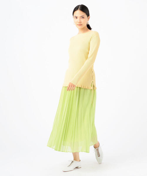 ☆美品☆ BALLSEY メタリックプリーツスカート メタリックポリエステルプリーツ マキシスカート