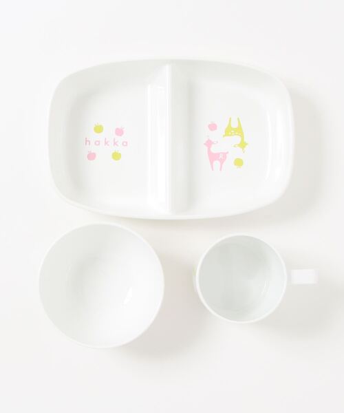 K【オリジナル食器】3点 Ribbon hakka kid's（リボンハッカキッズ） 食器 オリジナル食器3点