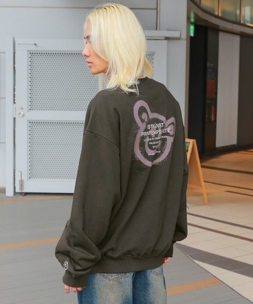 新品リメイクライクスウェット韓国ファッションネイビーリメイクフウ