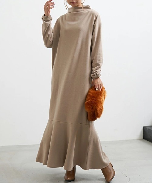 No one knows（ノーワンノーズ） ワンピース 裏起毛ボトルネック