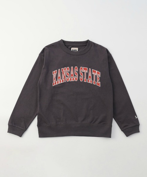 Lee tシャツ 「110-150cm」キッズ カレッジロゴ刺繍長袖Tシャツ