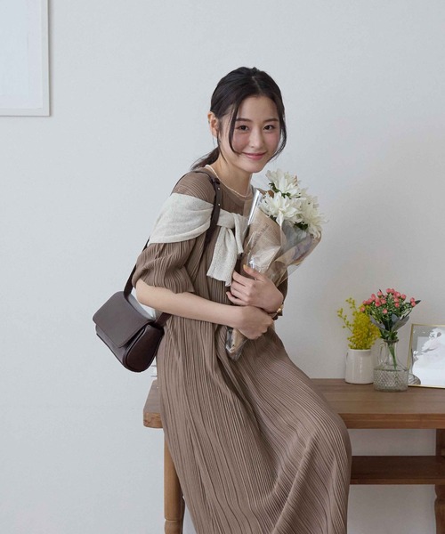 ワンピース セルフカットプリーツワンピース : ZOZOTOWN Yahoo!店