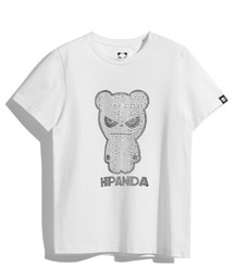 HIPANDA（ハイパンダ） tシャツ メンズ ラインストーン ロゴ Tシャツ 
