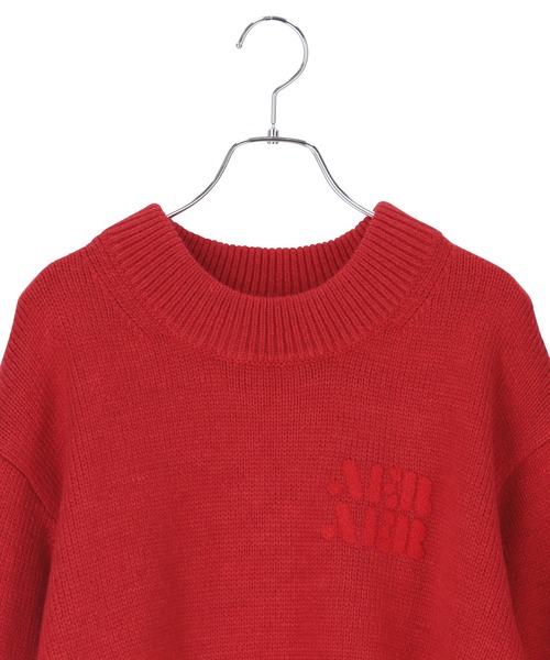 ADAM ET ROPE' ロゴショートニットプルオーバー ADAM ET ROPE'（アダムエロペ） ニット セーター 「WEB限定・一部
