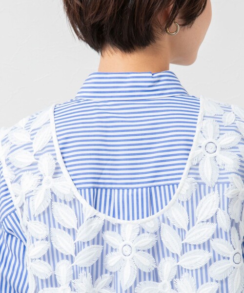 NOLLEY'S（ノーリーズ） シャツ ブラウス BROCHE レース2WAY