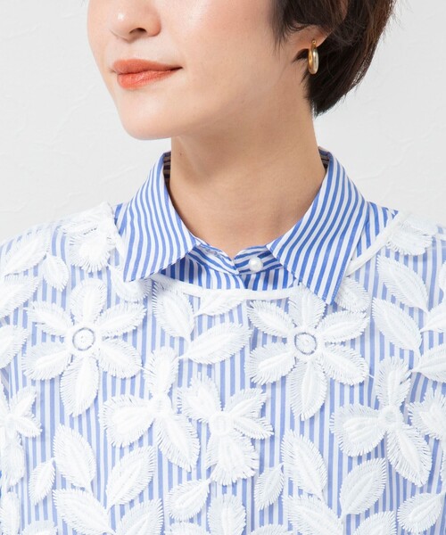 NOLLEY'S（ノーリーズ） シャツ ブラウス BROCHE レース2WAY