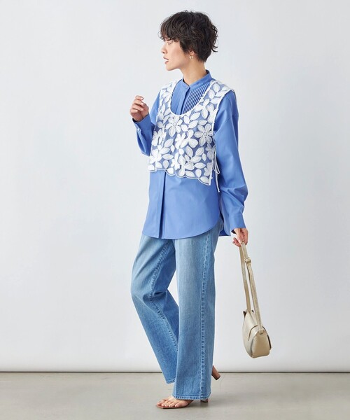 【もちめるめる】値下げしました【未使用】ノーリーズBrocheレース NOLLEY'S（ノーリーズ） シャツ ブラウス BROCHE レース2WAY