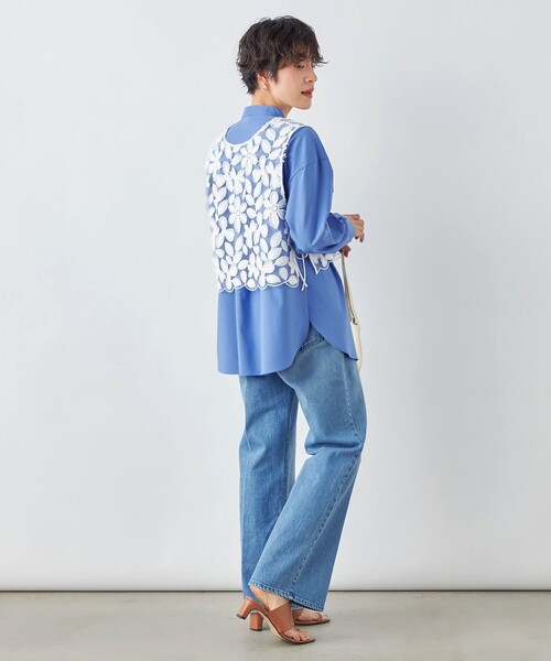 Nolleys BROCHE レース2WAYショートジレ セール】BROCHE レース2WAYショートジレ（シャツ/ブラウス