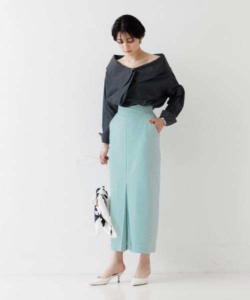 Rouge vif スカート ウエスト切り替えスリットスカート
