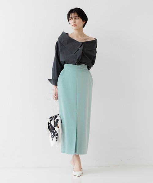 Rouge vif スカート ウエスト切り替えスリットスカート