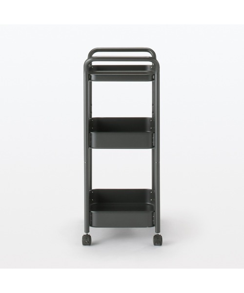 無印良品（MUJI） 家具 スチールパイプワゴンラック 3段 : ZOZOTOWN