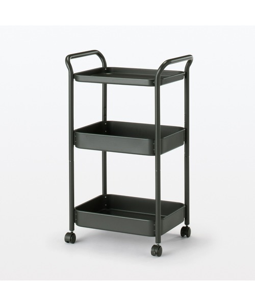 無印良品（MUJI） 家具 スチールパイプワゴンラック 3段 : ZOZOTOWN