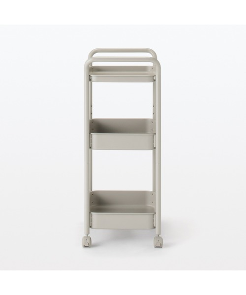 無印良品（MUJI） 家具 スチールパイプワゴンラック 3段 : ZOZOTOWN