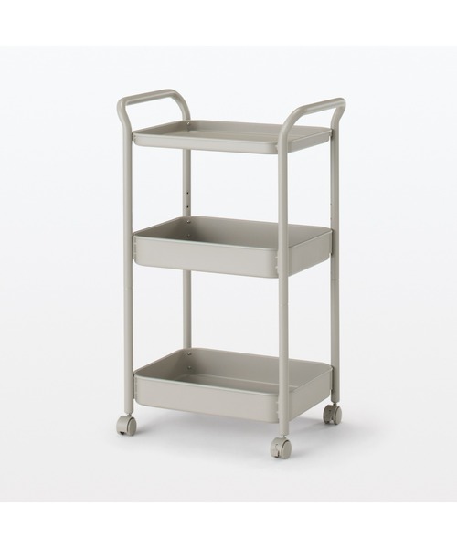 無印良品（MUJI） 家具 スチールパイプワゴンラック 3段 : ZOZOTOWN