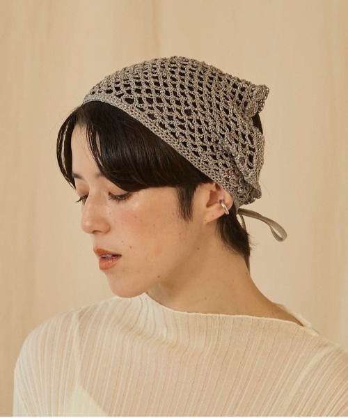 arth ニット帽 ニットキャップ Race Crochet Scarf / アース