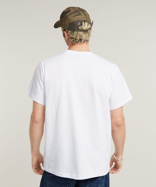 G-STAR RAW tシャツ STITCH BURGER LOGO LOOSE T-SHIRT/ステッチ