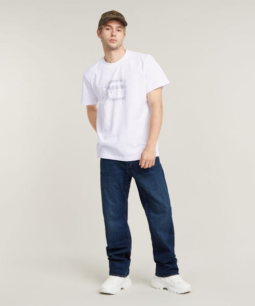 送料込★G-Star★Stitch Burger Logo Tシャツ G-STAR RAW tシャツ STITCH BURGER LOGO LOOSE T-SHIRT/ステッチ