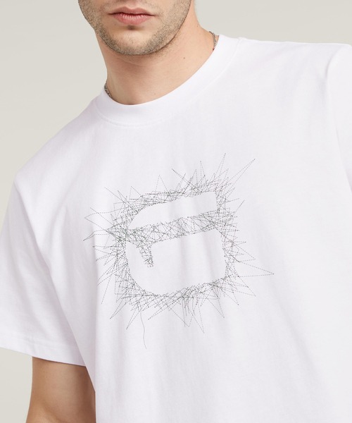 送料込★G-Star★Stitch Burger Logo Tシャツ G-STAR RAW tシャツ STITCH BURGER LOGO LOOSE T-SHIRT/ステッチ