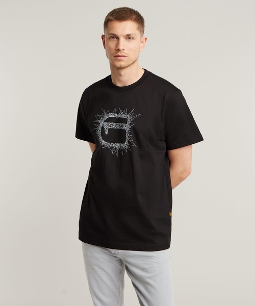 送料込★G-Star★Stitch Burger Logo Tシャツ G-STAR RAW tシャツ STITCH BURGER LOGO LOOSE T-SHIRT/ステッチ
