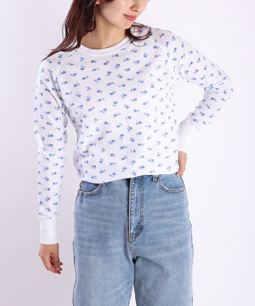JEMORGAN（ジェーイーモーガン） tシャツ 花柄 ラグランスリーブ