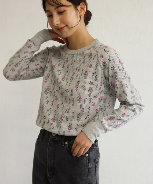 JEMORGAN（ジェーイーモーガン） tシャツ 花柄 ラグランスリーブ