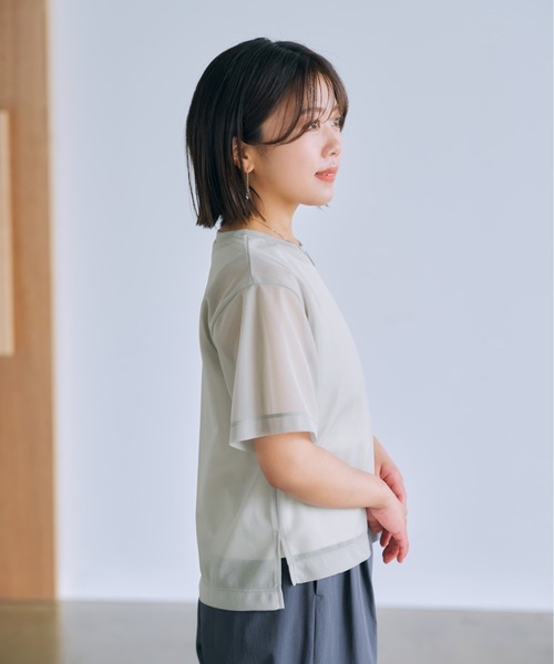 tシャツ シアーレイヤードセットT「低身長・小柄女性