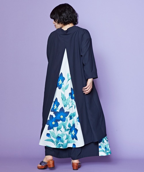 カヤ ワンピース 「カヤ」花版画 八掛ワンピース : ZOZOTOWN Yahoo!店