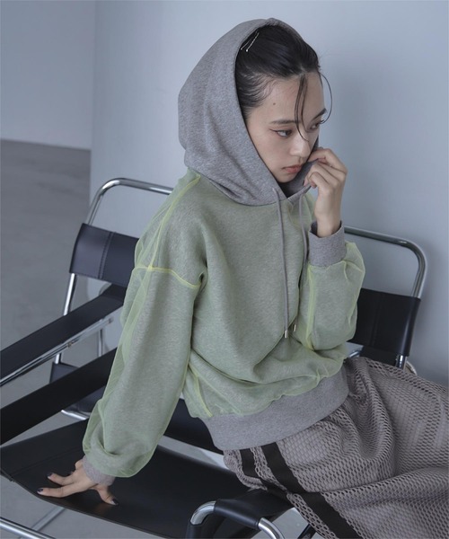 THYARD パーカー レディース スヤード 中古　古着 THYARD スヤード パーカー M 白 【古着】【中古】【送料無料】の