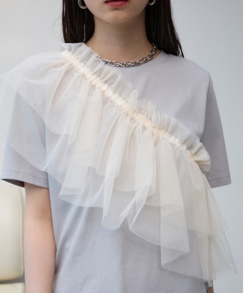 AZUL BY MOUSSY（アズールバイマウジー） tシャツ フリルビスチェ