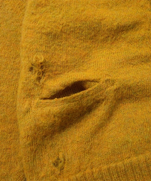 F/CE.（エフシーイー） カーディガン F/CE. DISTRESSED KNIT CARDIGAN
