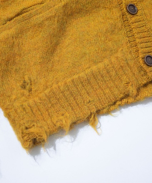 F/CE.（エフシーイー） カーディガン F/CE. DISTRESSED KNIT CARDIGAN