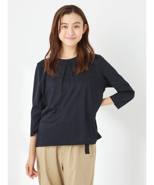 tシャツ タックアクセントプルオーバー レディース