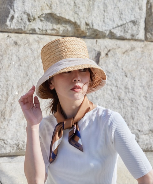 AURELIA 帽子 ハット アウレリア LUCY ラフィアブレードハット