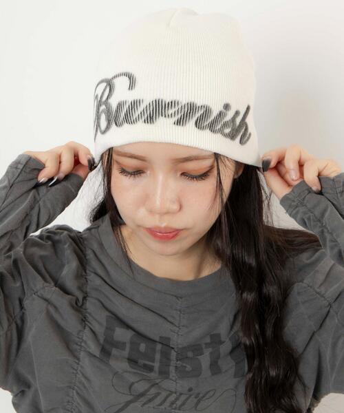 Matin ロゴ入り ニット帽 ホワイト 楽天市場】Matin Kim ニット帽 マーティンキム LOGO JACQUARD