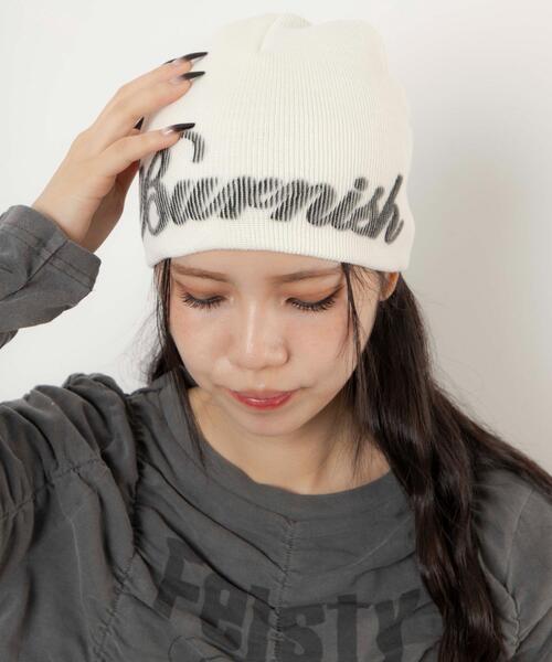 WEGO ニット帽 ニットキャップ WEGO/ロゴプリントシングルニット
