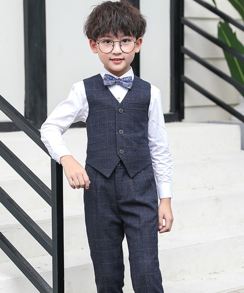 キッズ　スーツ　セット　シャツ　子供用 kidssuit005-nv_1.jpg