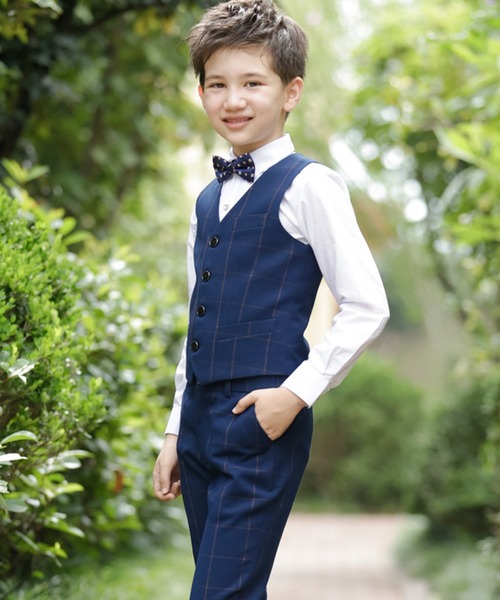 キッズ　スーツ　セット　シャツ　子供用 DAY CLOSET セットアップ キッズスーツ 長袖クリスタルライク