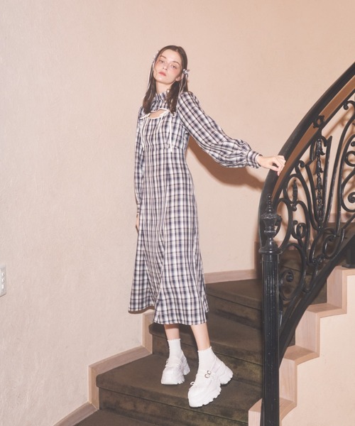 Lovilyn ワンピース カットアウトリボンワンピース : ZOZOTOWN Yahoo