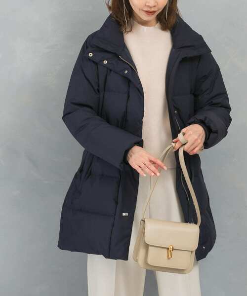 ダウンコート ダウンジャケット 撥水スタンドミドルダウンコート