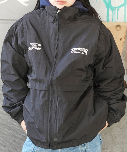 THRASHER ブラックナイロンジャケット THRASHER ナイロンジャケット 「THRASHER/スラッシャー