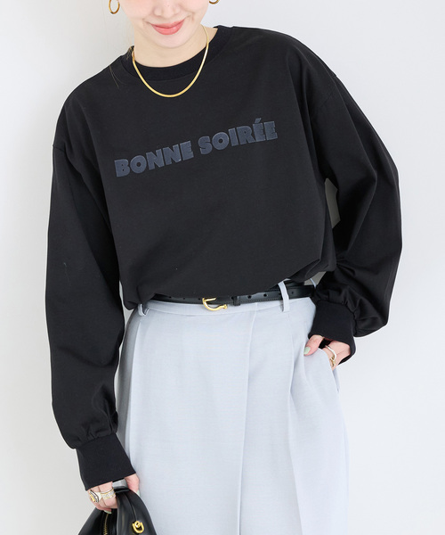 tシャツ フロッキープリントロンTEE レディース