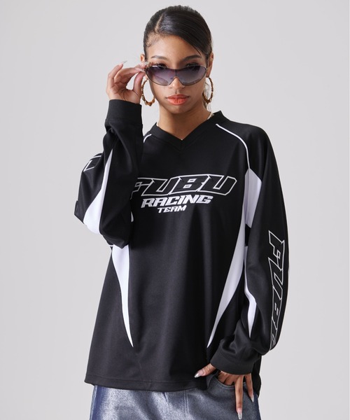 未使用　platinum fubu プラチナム　フブ　ロング　ゲームシャツ FUBU（フブ） “OG GAME SHIRT/オリジナルゲームシャツ