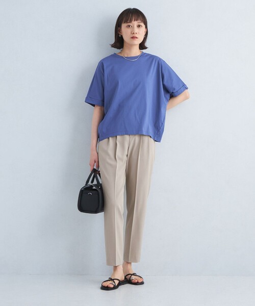 green label relaxing スラックス パンツ サラフール テーパード