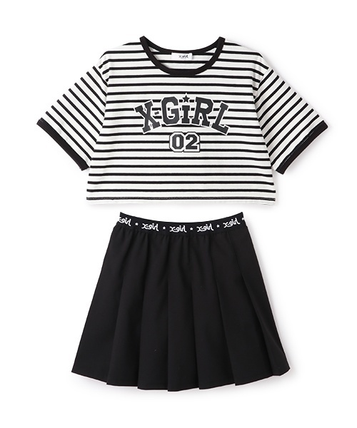 X-girl Stages（エックスガールステージス） セットアップ ショート丈