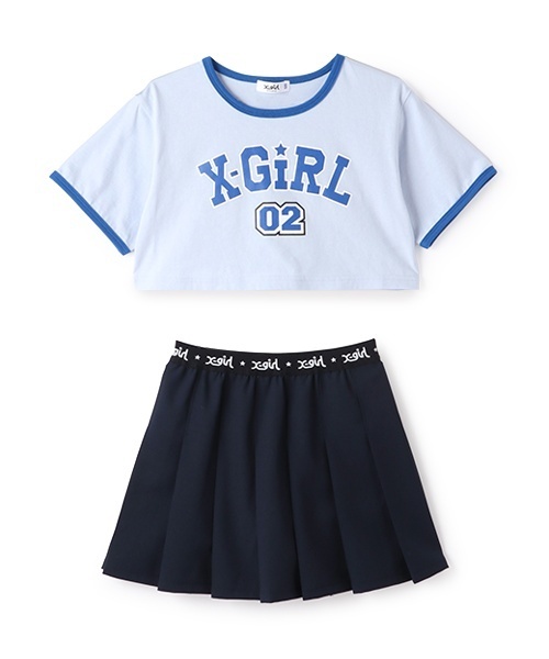 X-girl Stages（エックスガールステージス） セットアップ ショート丈